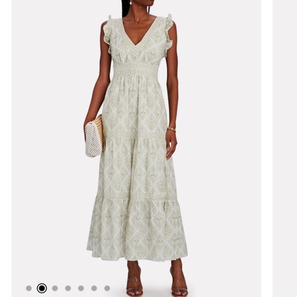 NWT‎ Intermix Orien Silk-Blend Tiered Maxi Dress - Picture 2 of 11